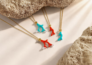 Coral Pearls Necklace