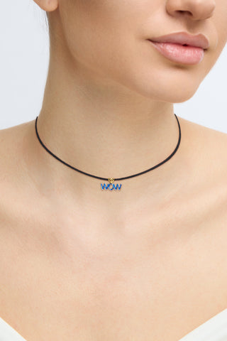 WOW MOM Necklace Blue