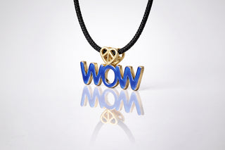 WOW MOM Necklace Blue