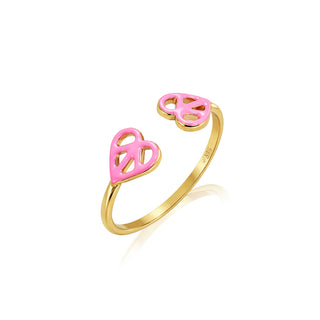 Double Love Ring - Electric Pink