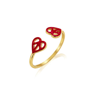Double Love Ring - Passionate Bordeaux