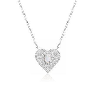 Vintage Love Necklace Moonstone - Silver