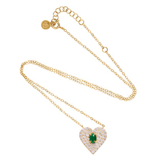 Vintage Love Necklace - Emerald