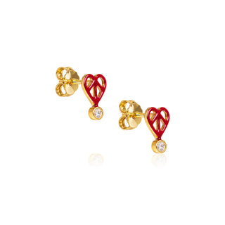 Little Love Studs - Passionate Bordeaux