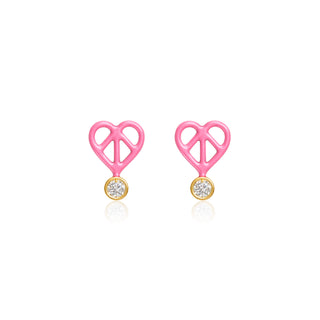 Little Love Studs - Electric Pink