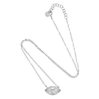 The Crystal Eye Necklace - Silver