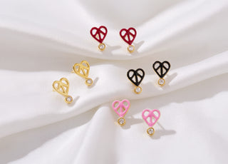 Little Love Studs - Passionate Bordeaux