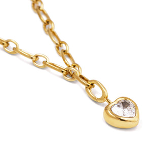 Bold Heart Necklace - Gold