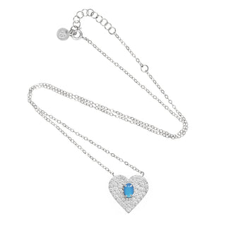 Vintage Love Necklace Silver – Blue Agate