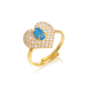 Vintage Love Ring – Blue Agate