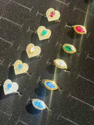 Vintage Love Ring – Blue Agate