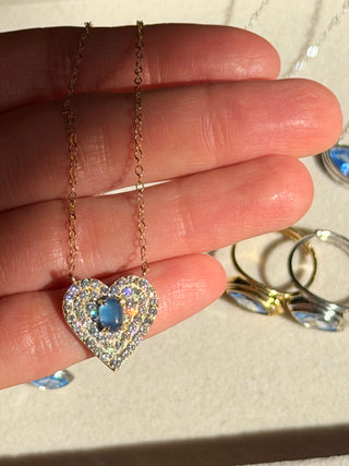 Vintage Love Necklace – Blue Agate