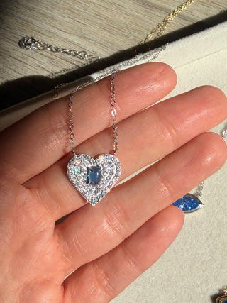 Vintage Love Necklace Silver – Blue Agate