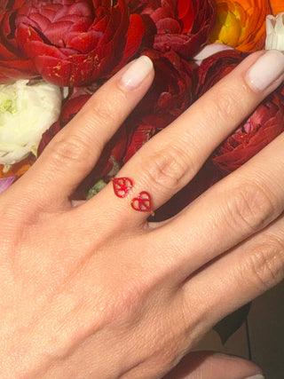 Double Love Ring - Passionate Bordeaux