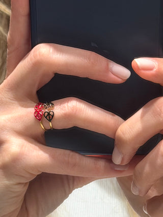 Double Love Ring - Iconic Black