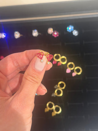 Little Love Studs - Passionate Bordeaux