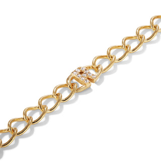 Initial ''R'' Bracelet Pave
