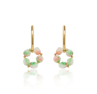 Big Gold Hoops with Stones