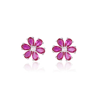 La vie est Belle Stud Earrings - Ruby