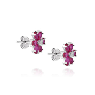 La vie est Belle Stud Earrings - Ruby