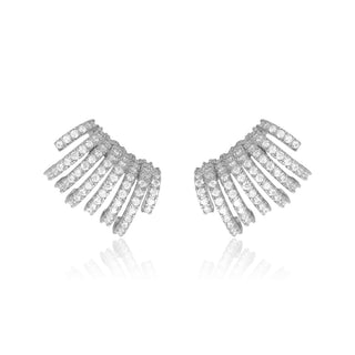 Multi Hoops Pave Silver