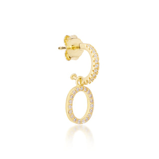Initial "O" Hoop Pave