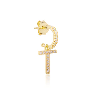Initial "T" Hoop Pave