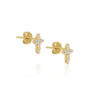 Tiny Cross Earrings
