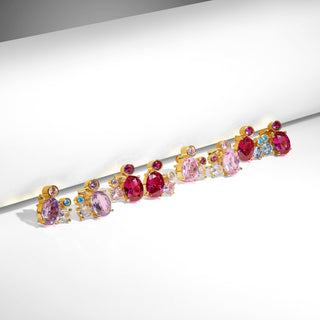 Happiness Stud Earrings (Pinkish Zircon Stones)