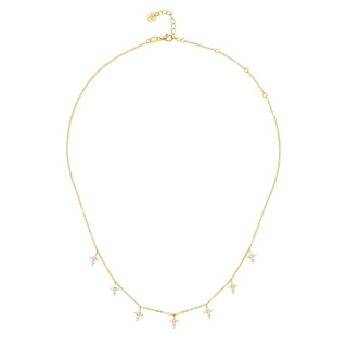 Multi cross necklace gold